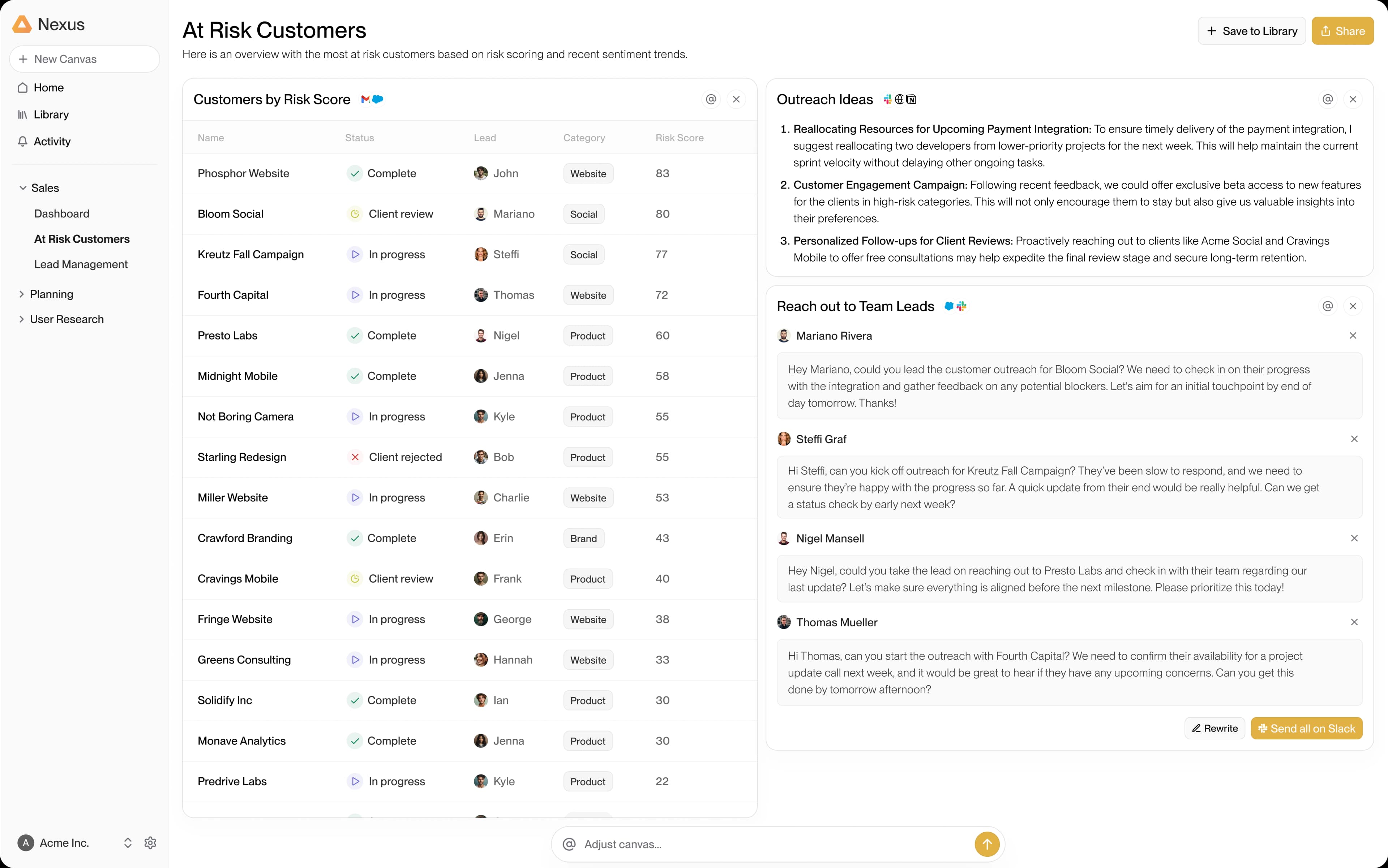 @mention panels and data sources for targeted adjustments