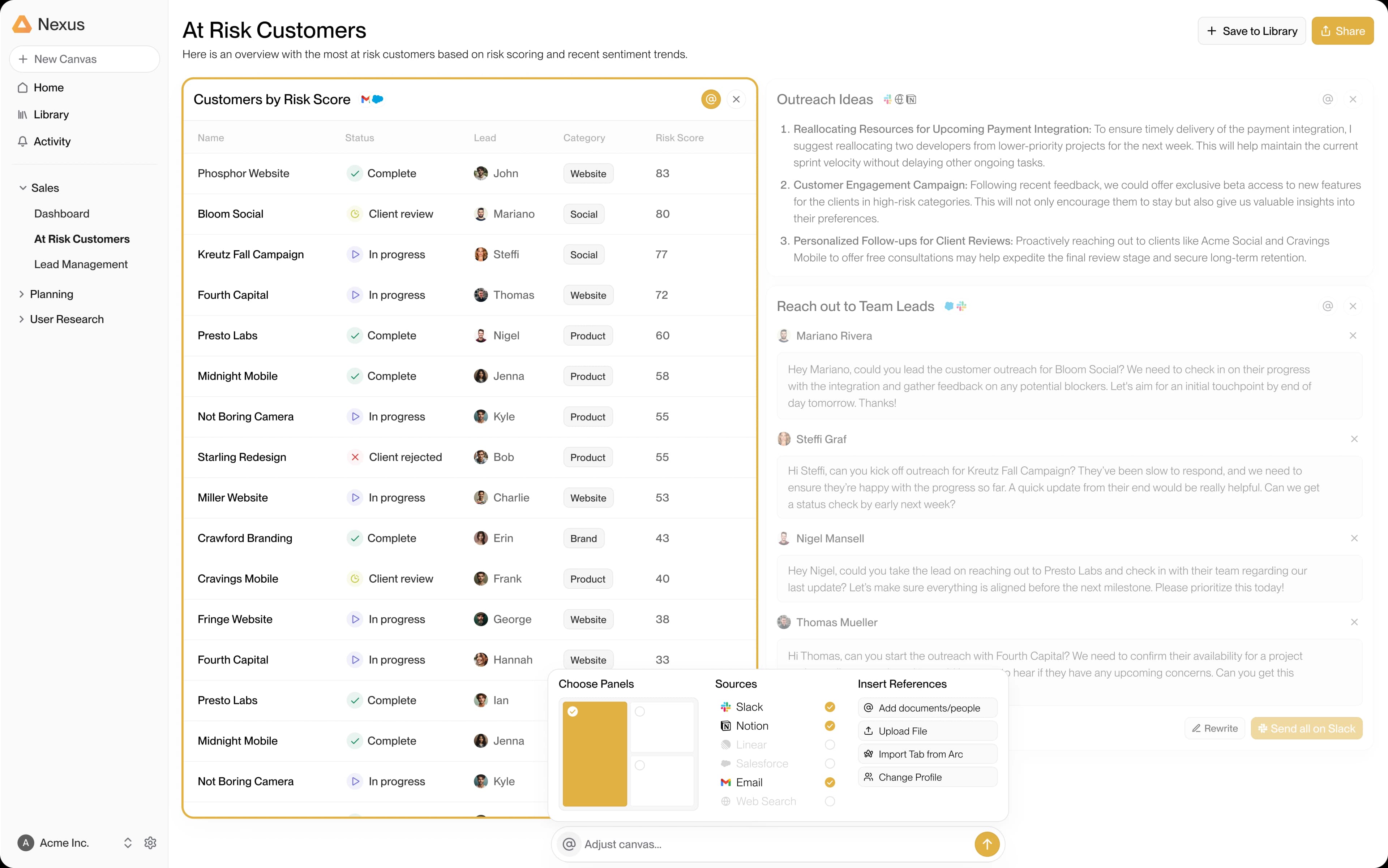 Direct manipulation with resize handles instead of typing commands